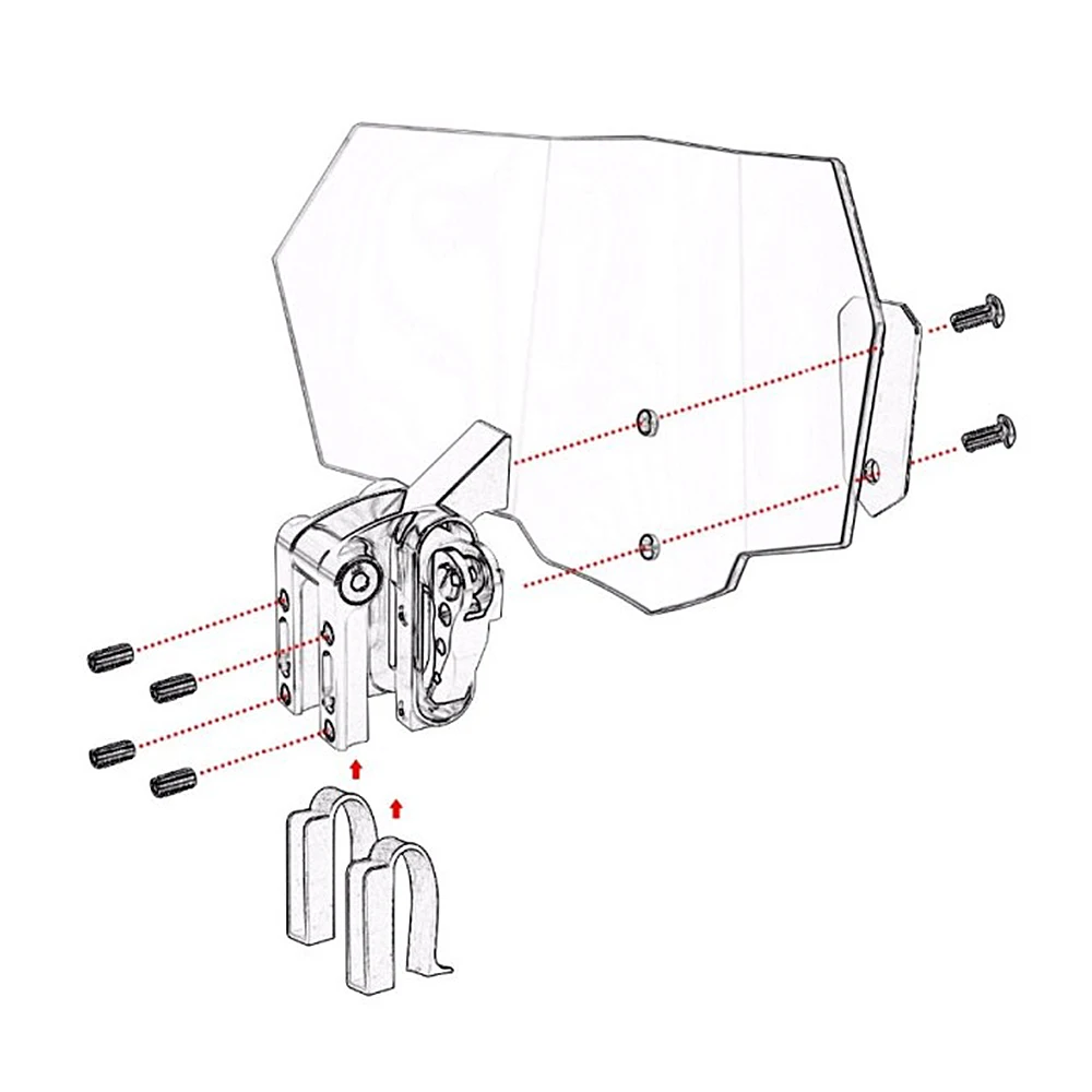 Регулируемый защелкивающийся экран на лобовое стекло для мотоциклов KTM BMW Aprilia