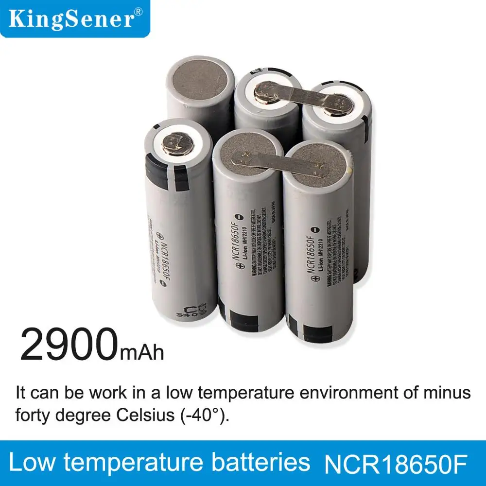 Kingsener NCR18650F 3.7V 2900mAh 18650 Low Temperature Resistant Battery for Flashlight Radio Rechargeable 18650 Lithium Battery new simtoo hoshi 007pro aerial camera uav 3 7v 2900mah lithium battery iuneed toy store