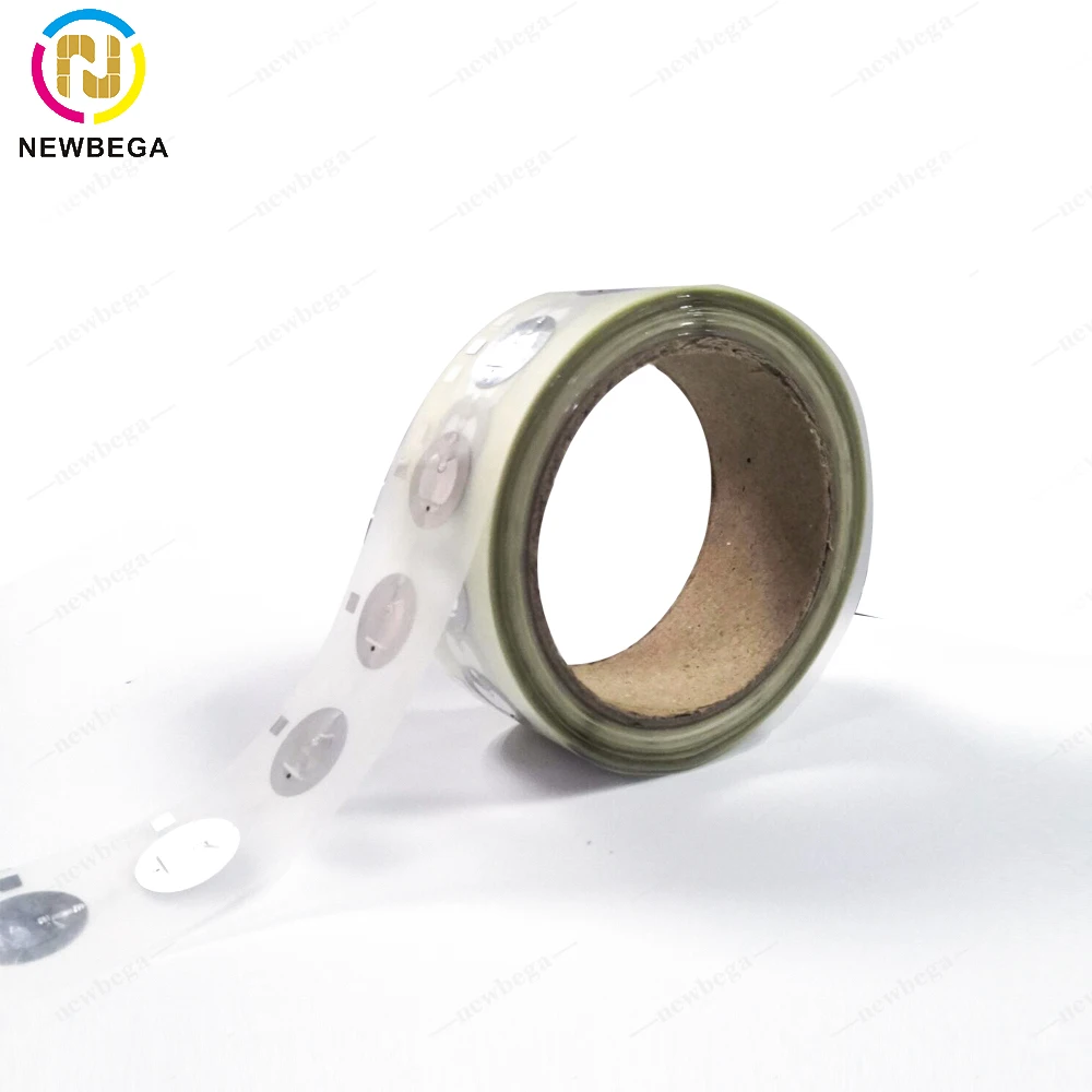 Genuine MF1 IC S50 4Byte 10PCS RFID tags dry inlay diameter 20mm 13.56MHz NFC tag |