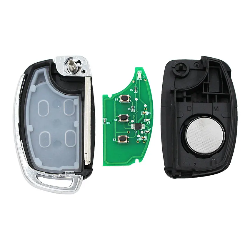 Складной дистанционный ключ с 3 кнопками 433 МГц чип транспондера ID46 HY15R blade для Hyundai