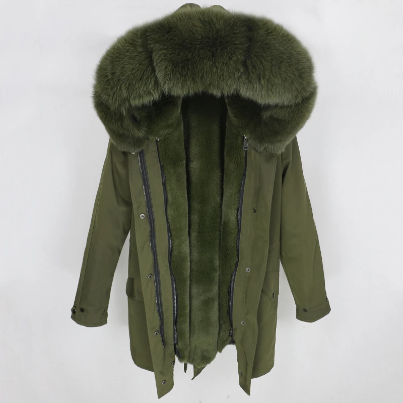 OFTBUY зимняя куртка Женская водонепроницаемая куртка из натурального меха длинная парка натуральный Лисий меховой капюшон, воротник верхняя одежда уличная Роскошная
