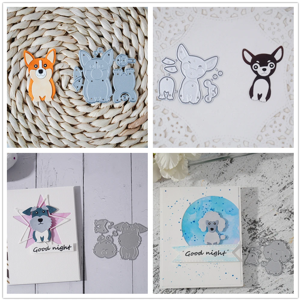 InLoveArts металлические штампы для вырезания животных собак бумаги открыток