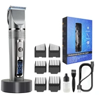 mute hair trimmer beard grooming trimer facial body lcd digital hair clipper professional hair cutting machine for men