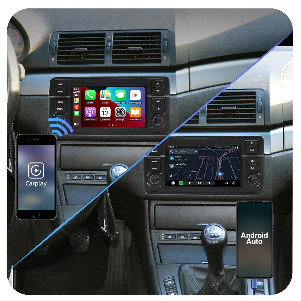 Автомагнитола Isudar мультимедийный плеер на Android 10 для BMW 3 серии E46 M3 318/320/325/330/335