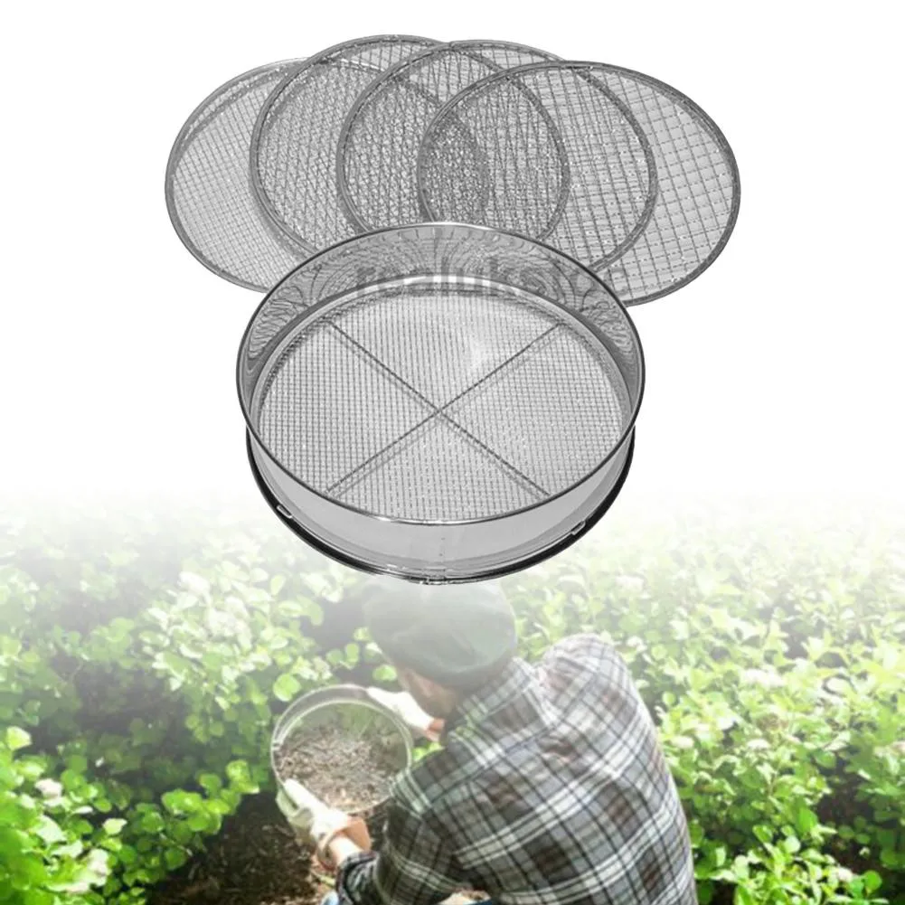 

Siebmeister 5000, 5in1 Garden Sieve, 5 Exchangeable Sieve Inserts 3,5,8,10,12mm Rust-protected Steel Sieve Mesh Sieve Frame
