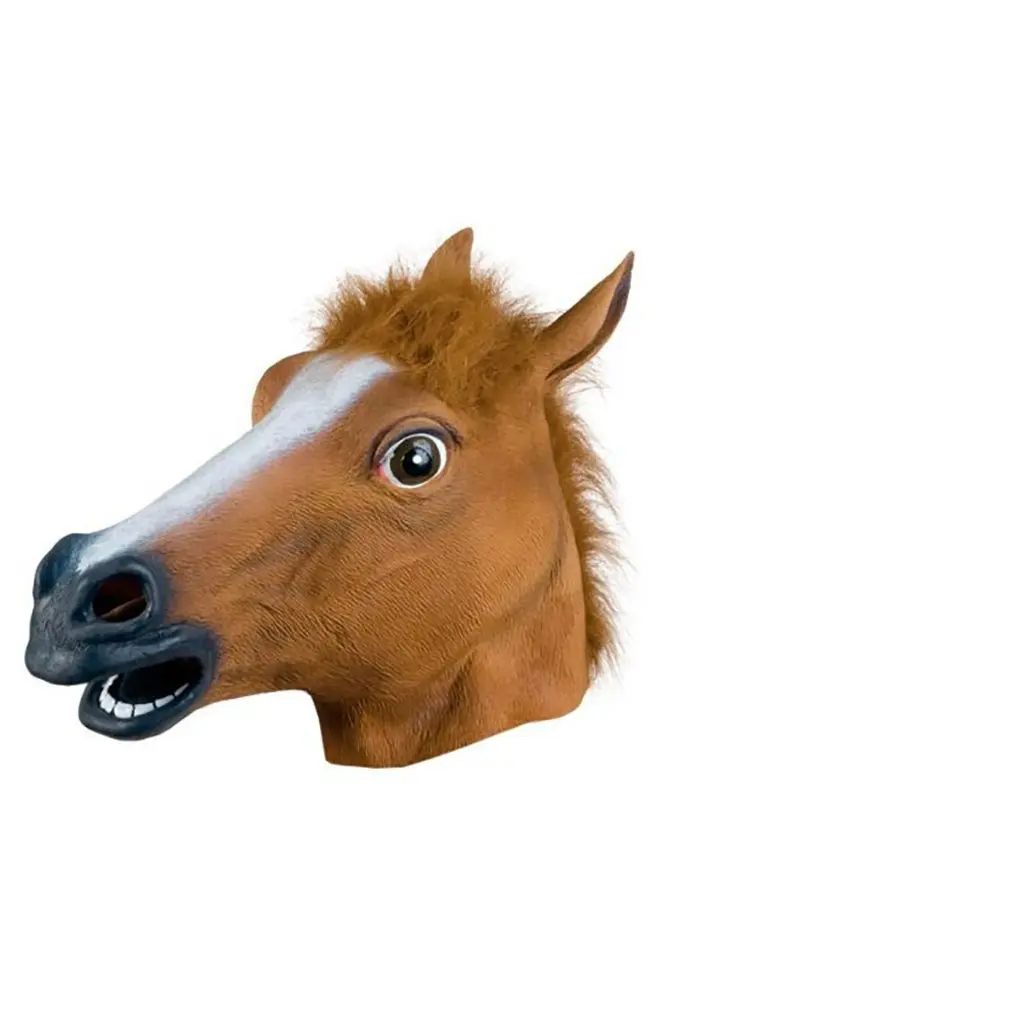Креативная маска для Хэллоуина латексная головы лошади животного Junma собаки |