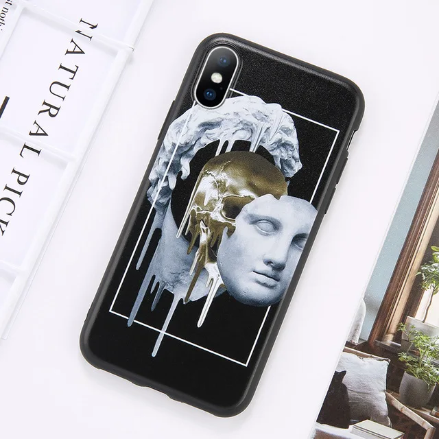 KJOEW для iPhone 11 Pro Max 6 6s 7 8 Plus X XR XS Max 5 5S SE чехол для телефона мультяшная статуя абстрактное искусство окрашенный Мягкий ТПУ чехол - Цвет: AC4908