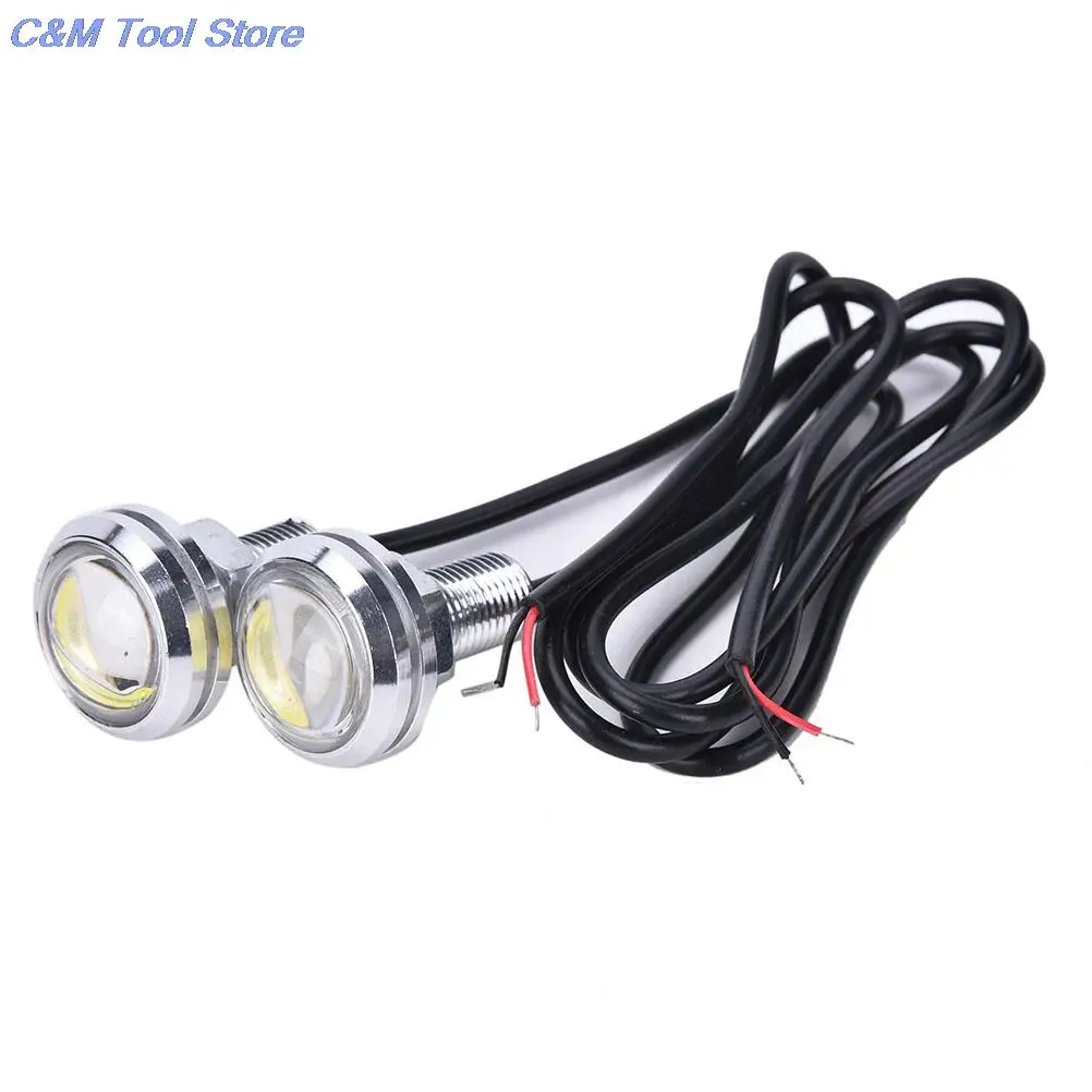 2PCS 23mm 10W 12V LED Eagle Eye White Daytime Running DRL Light Tail Car Auto | Headlight Assembly