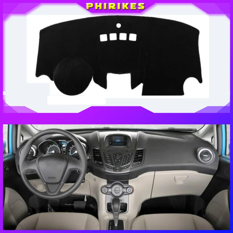 

Car dashboard Avoid light pad Instrument platform desk cover Mats Carpets Auto accessories for Ford fiesta st 2009 - 2016
