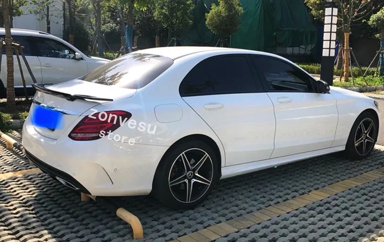 Используется для Benz W205 Sedan C-class 2016-2019 лет спойлер из АБС-пластика углеродного