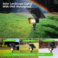 2 in 1 led solar landscape spotlights in ground lights solar powered wall lights ip65 waterproof auto onoff garden lawn light