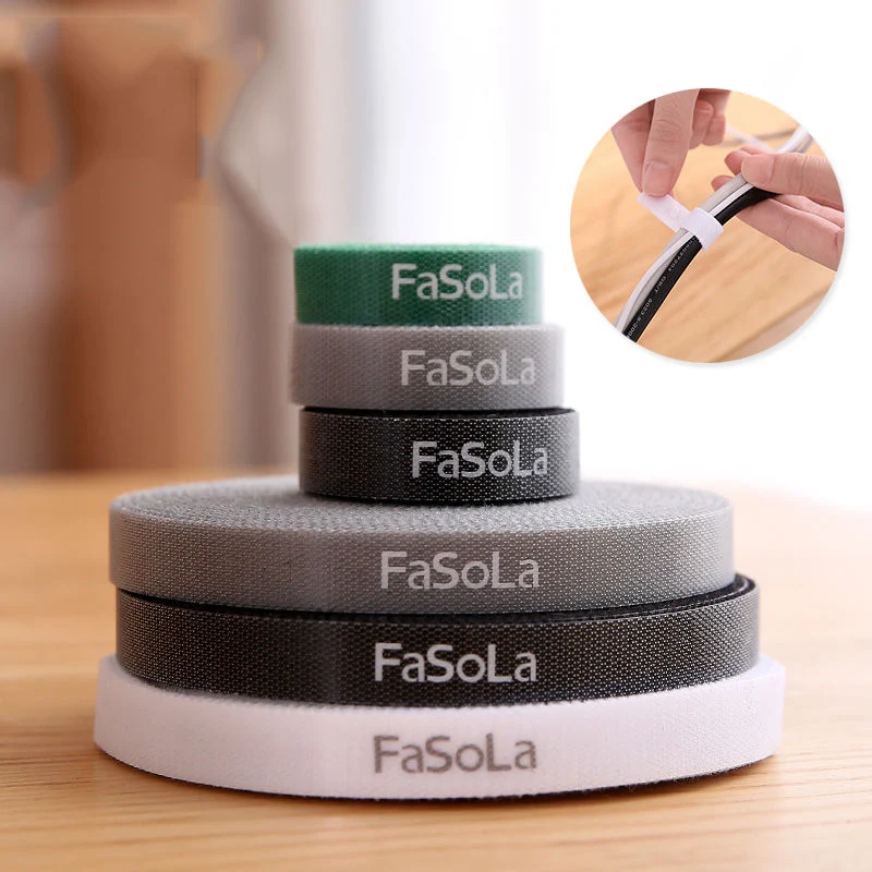 

Data Cable Charging Cable Collating Velcro Self-adhesive Tie Belt 5 Meters