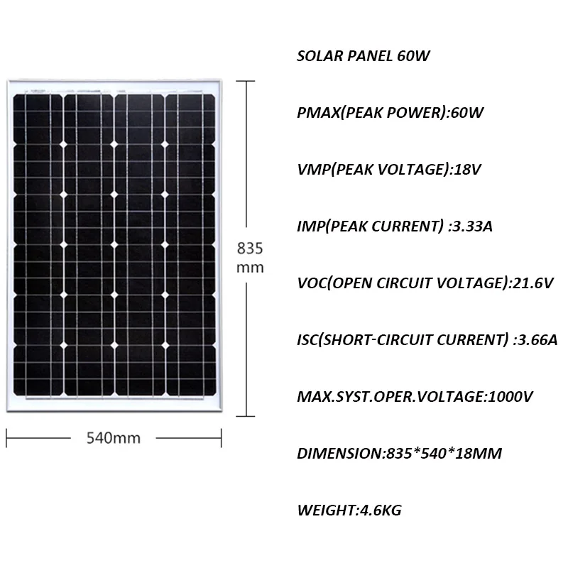 

Solar Panel 60W 120W 180W 240W 300W 600W 12v Solar Battery Charger Motorhome Car Caravan Camping Boat Yacht Motorhomes Hiking RV