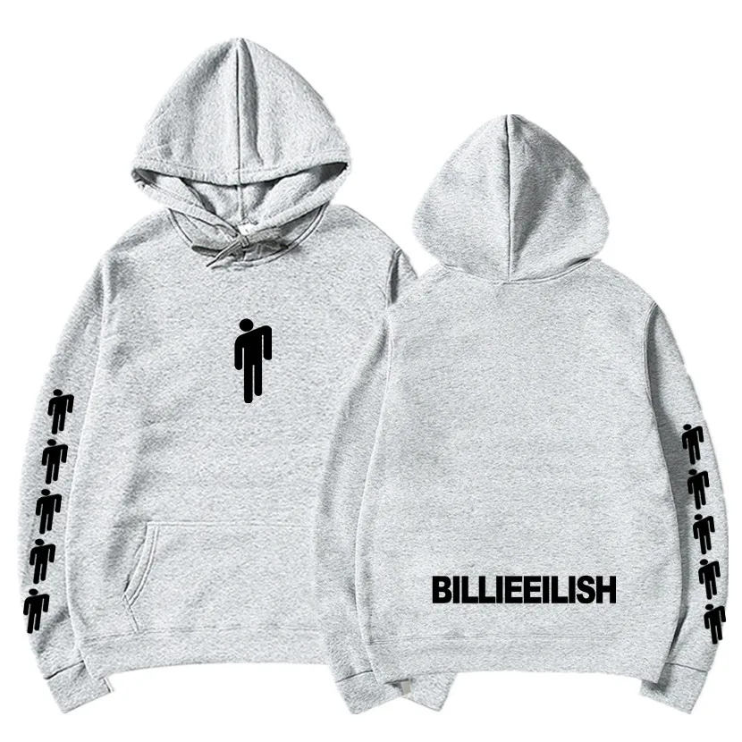 Billie Eilish модные толстовки с принтом женские/мужские капюшоном и длинным рукавом