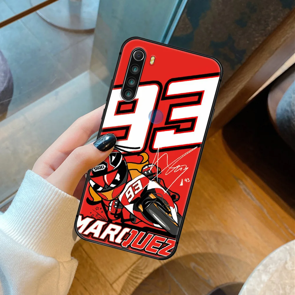 

Marc Marquez Moto Gp 93 Phone Case Cover Hull For XIAOMI Redmi 8 9 9C Note 6 7 8 9 9S K20 K30 K40 Pro Plus black Cell Painting