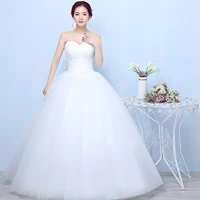 wedding dress sexy strapless lace up ball gown plus size lace wedding dresse vestido de noiva bride dress