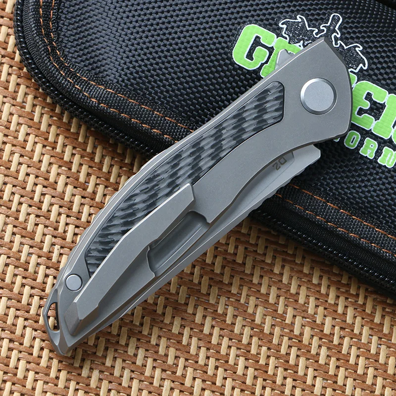 Нож Green thorn hation zero flipper d2 из углеродного волокна + TC4 титановый нож CF походный ручка
