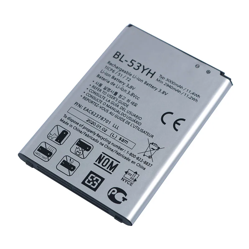 Оригинальный BL-53YH батарея для LG Optimus G3 D830 D850 D851 D855 LS990 VS985 F400 (2019 год версия) |