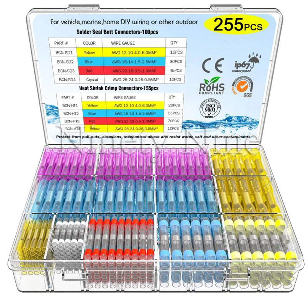 583 шт. термоусадочные стыковые соединители для припоя|Терминалы| |