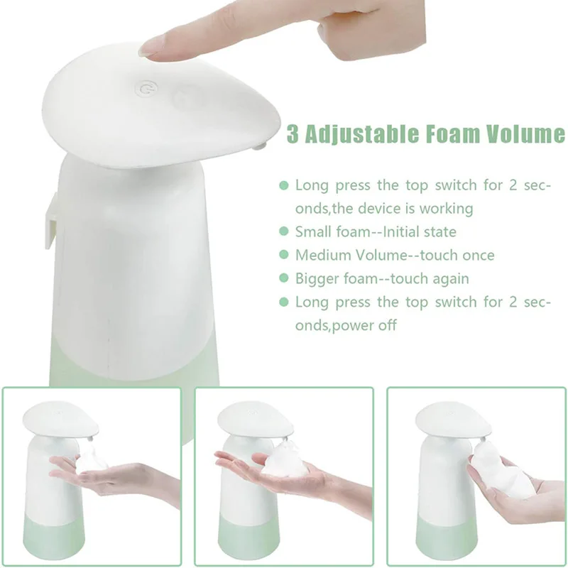 

Автоматический диспенсер для пены, 350 мл, Бесконтактное дезинфицирующее средство для кухни и ванной комнаты, инфракрасный индукционный спр...