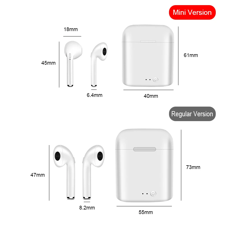 2019 I7 TWS Мини Маленькие беспроводные Bluetooth наушники с зарядной коробкой стерео i7s
