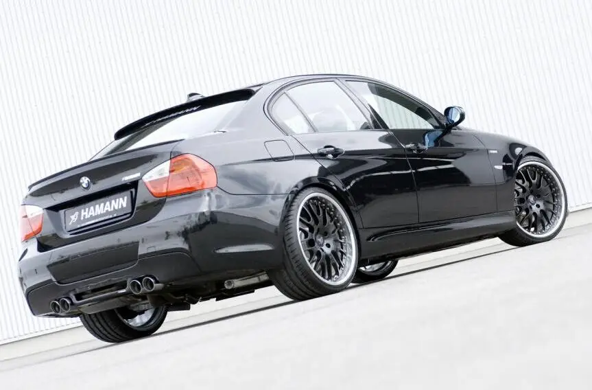 E90 HM Стайлинг углеродного волокна задняя крыша губа крыло спойлер для BMW 2005-2012 |