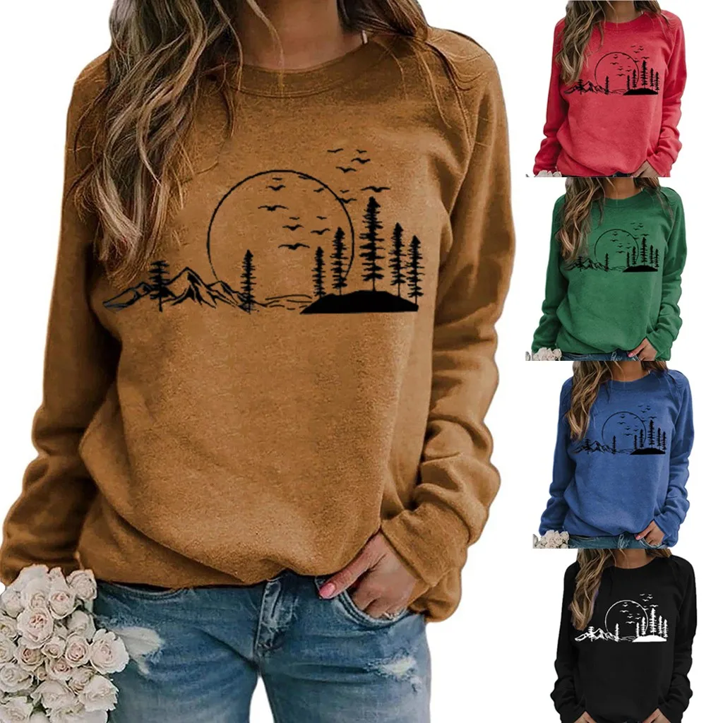 

Блузка Женская осенне-зимняя, с круглым вырезом и длинным рукавом