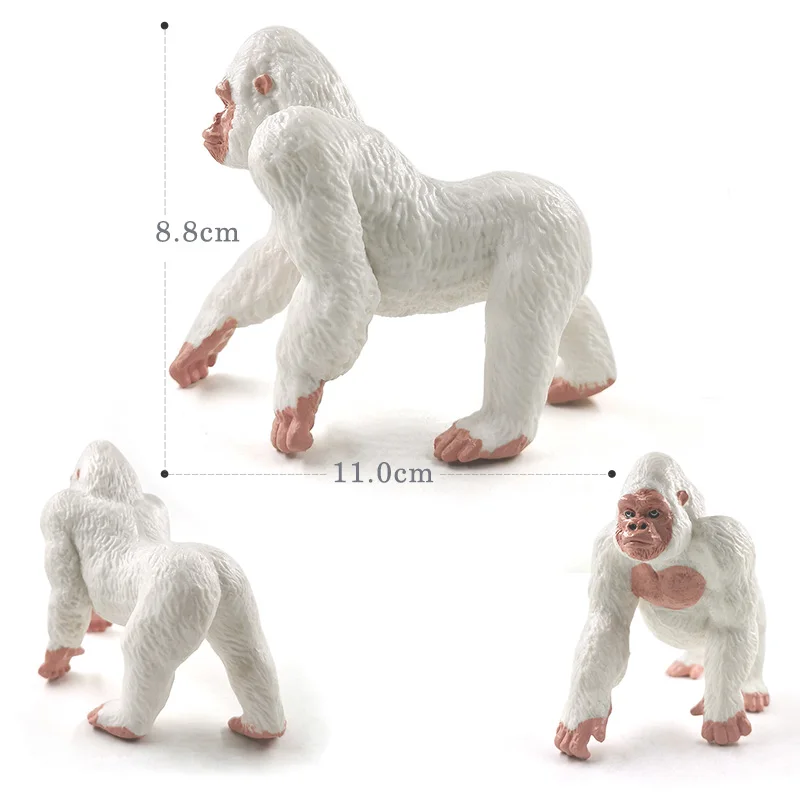 Новинка Silverback Gorilla Chimpanzee фигурка лес животное модель домашний декор миниатюрное
