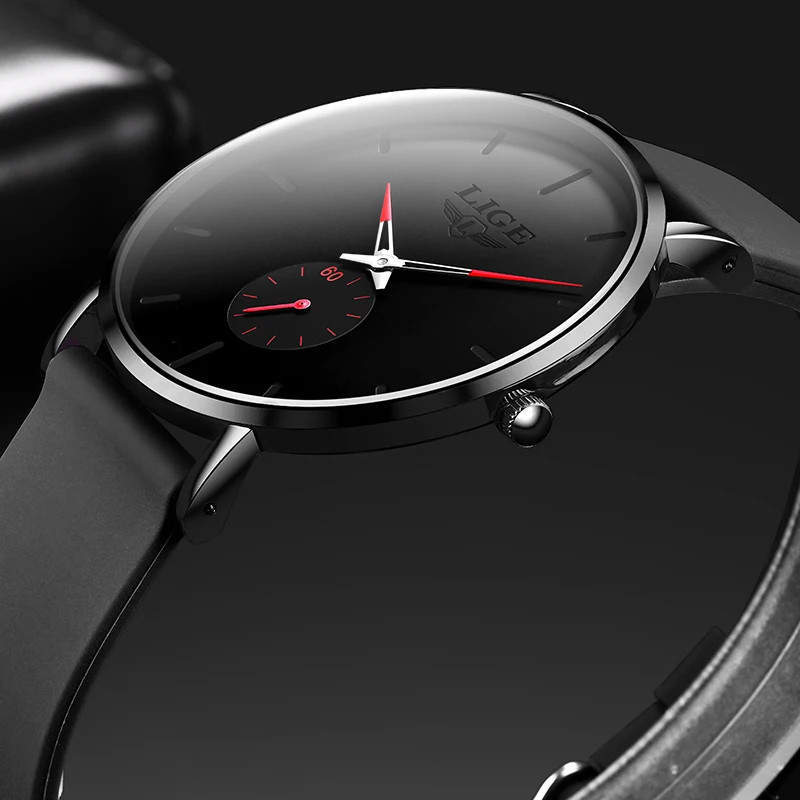 2020LIGE New Silicone Watches Mens Casual Fashion Sport Waterproof Clock Top Brand Luxury Quartz Men Watch Relogio Masculino+Box | Наручные