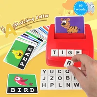 fun toys for children alphabet letters figure spelling games cards english word puzzle educational literacy early learning toys