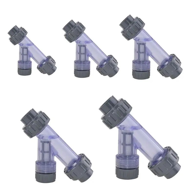 

Transparent PVC Y-shaped filter fish tank PVC pipe garden water pipe connector