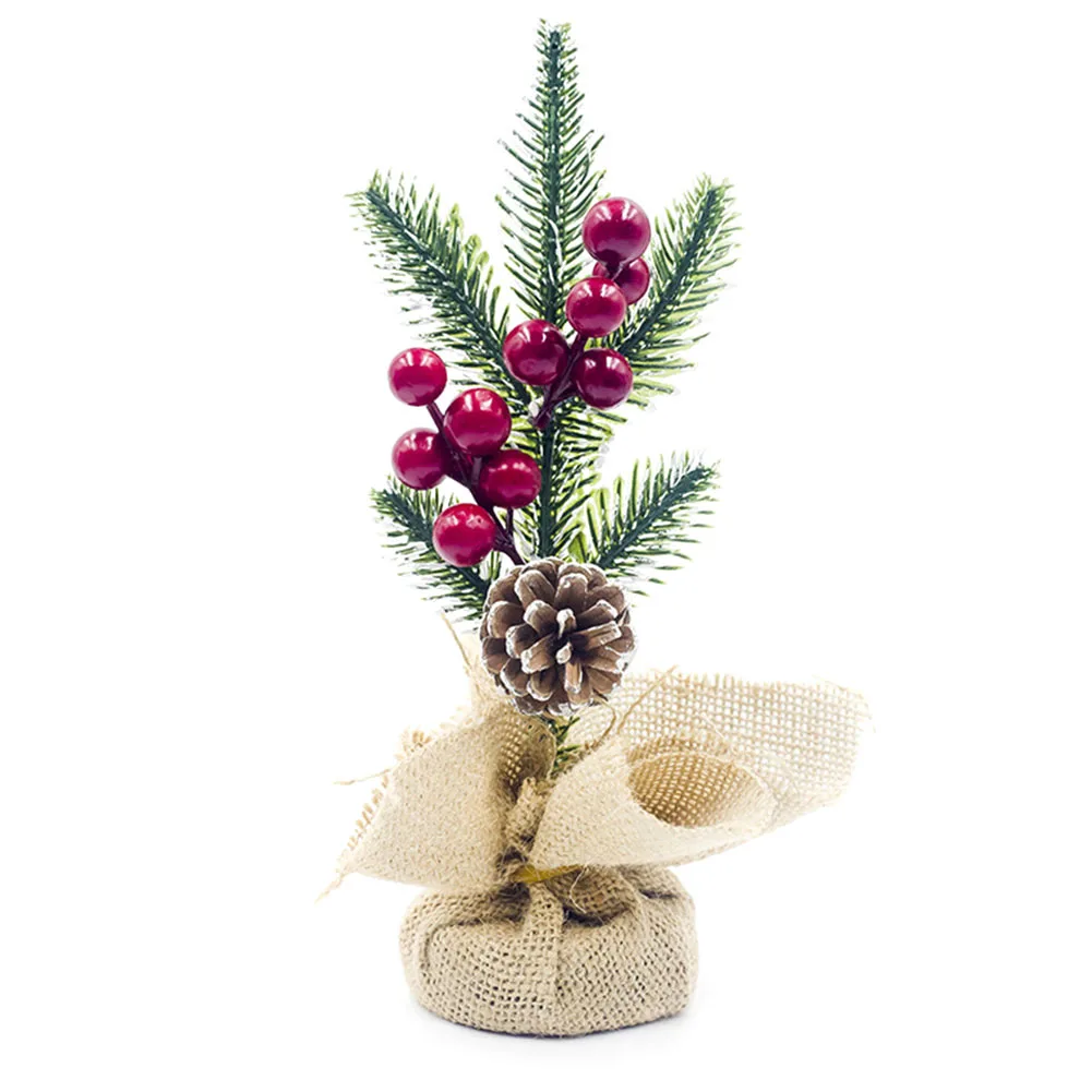 2019 Рождественская елка 24 см Новогоднее украшение для стола искусственная