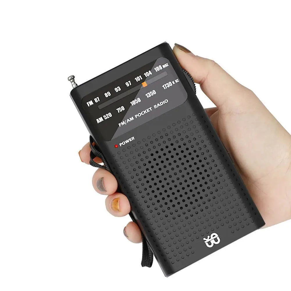 Полнодиапазонный FM/AM аналоговый радиоприемник карманный портативный