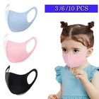 Детская маска для лица, моющаяся маска с ушными петлями PM2.5, многоразовая детская маска для лица, хлопковая летняя дышащая маска против пыли из вискозы
