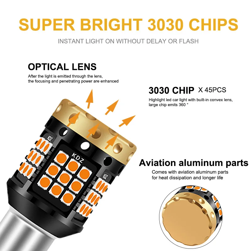 ANMINGPU сигнальная лампа без Hyper Flash Led 1156 P21W BA15S BAU15S PY21W 303SMD T20 7440 W21W Canbus