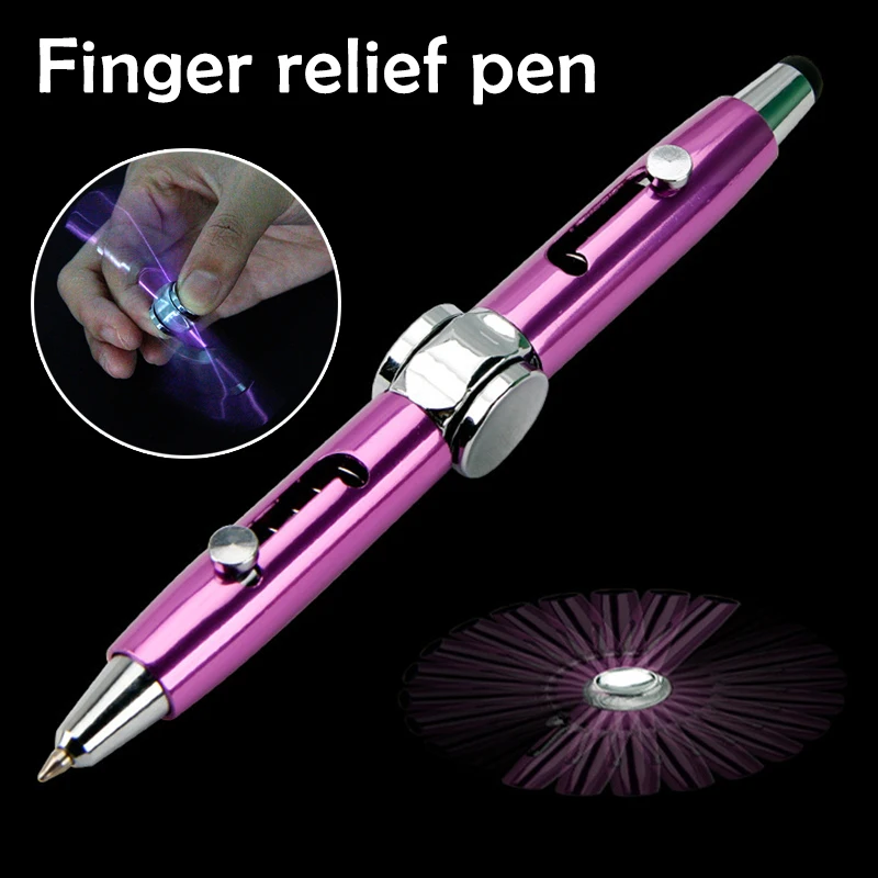 

3 in 1 Multi-Functional Hand Gyroscope Stylus Pen Capacitive Pen Stress Relief Metal Ballpoint Pens Writing Office Supplies