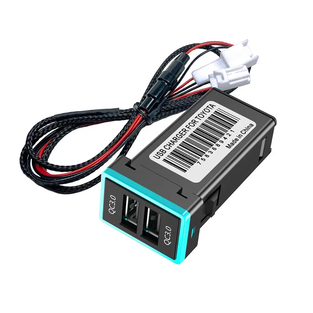 Автомобильное зарядное устройство с двумя USB портами 12 В светодиодный вольтметр