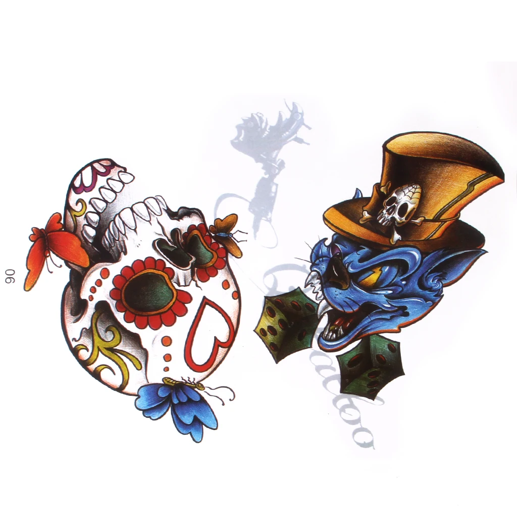 

Gothic Skull Lizard Animal Design Reference Flash Sketch Book