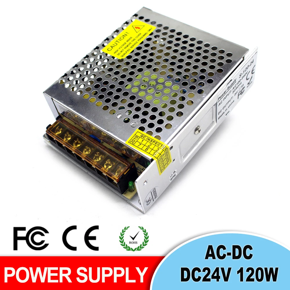 12V 24V DC источник питания 15W 24W 36W 72W 100W 120W Трансформаторы освещения 100-240v AC к DC12V DC24V SMPS