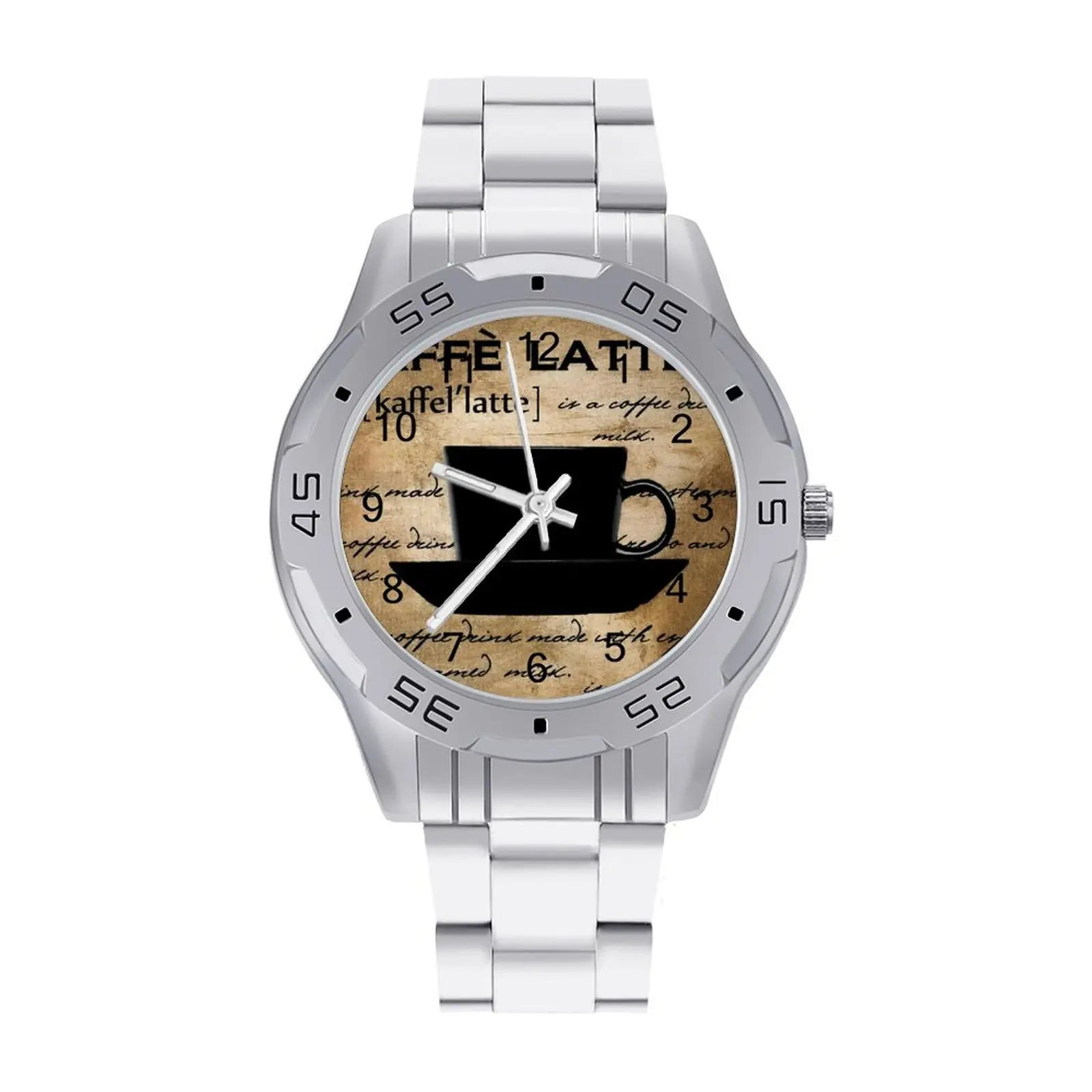 

Кофейные кварцевые часы, эксклюзивные женские наручные часы из нержавеющей стали, спортивные новые наручные часы