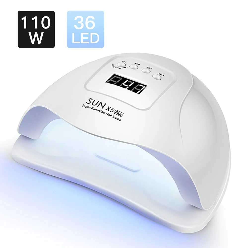 

110W UV LED Nail Lamp with 36 Pcs Leds For Manicure Gel Nail Dryer Drying Nail Polish Lamp 30s/60s/90s Auto Sensor Manicure Tool