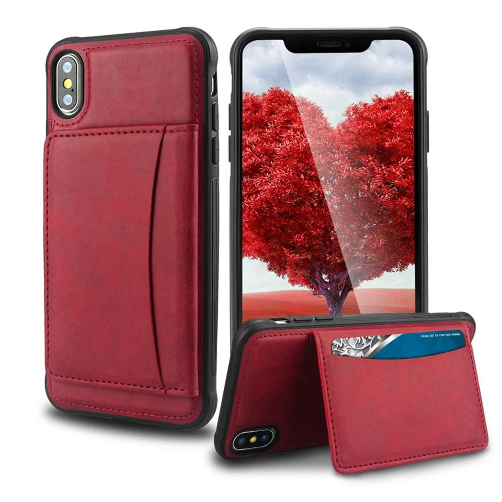 KISSCASE PU кожаный чехол для iPhone XS Max XR X 7 8 Plus Магнитный Флип-держатель карты телефона 6