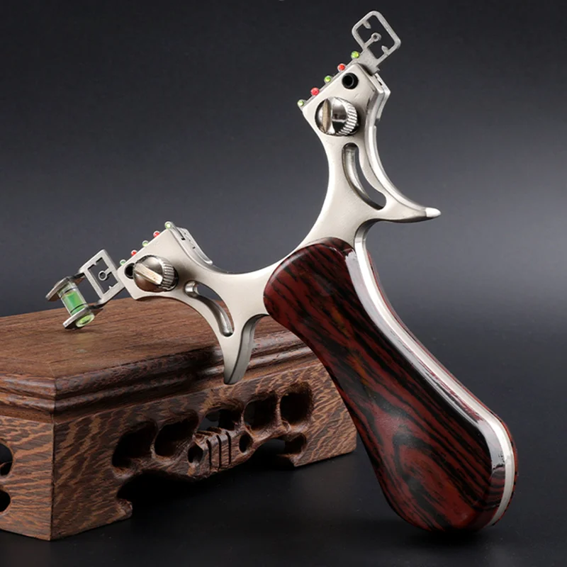 

Рогатка с лазерным прицеливанием, Рогатка из нержавеющей стали, плоская резиновая лента для охоты, игр на открытом воздухе, стрельбы, катапу...