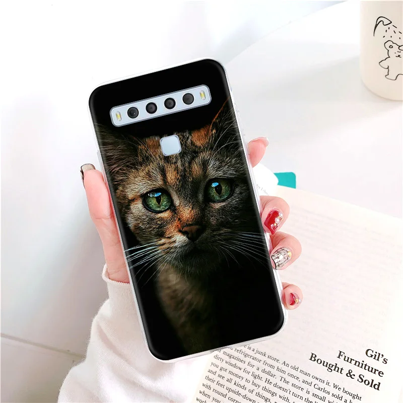 Мультяшный чехол для TCL 10L телефон сумки Мягкая обложка Coque Капа нарисованными