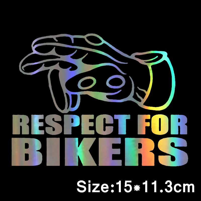 14x19 см Автомобильная наклейка s Respect for Bikers наклейка на Авто Виниловая забавная 3D наклейка s и Переводные картинки для автомобиля мотоцикла украшение для укладки