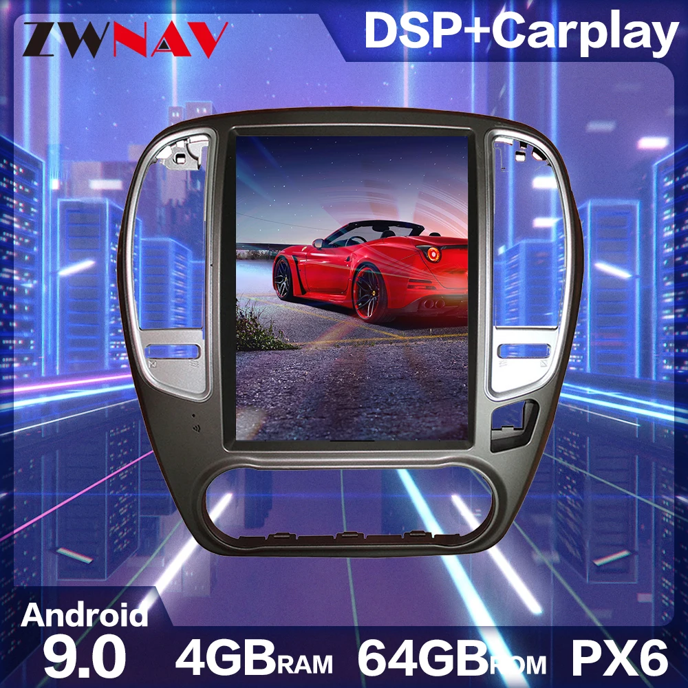 Tesla style Android 9 PX6 автомобильный радиоплеер GPS-навигация для Nissan Sylphy Серена 2005-2012