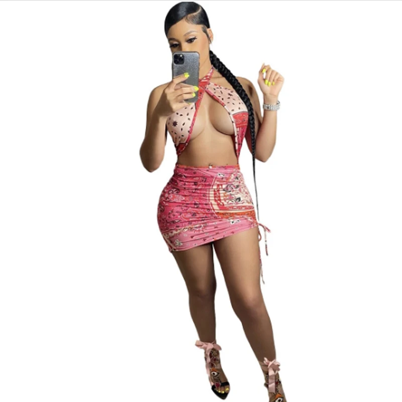 

Sexy Snake Print Halter Hollow Out Swimsuit Colorful Dress Slim Bathing Suit Women 21 Summer New Fashion Brown Feminina CX1539