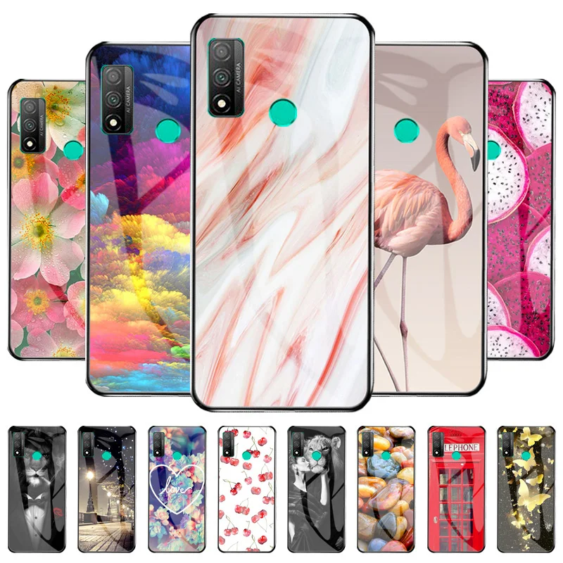 

Tempered Glass Case For Huawei P Smart 2020 Case Hard Phone Cover For Huawei Psmart 2020 POT-LX1A Protective Fundas 6.21 inch