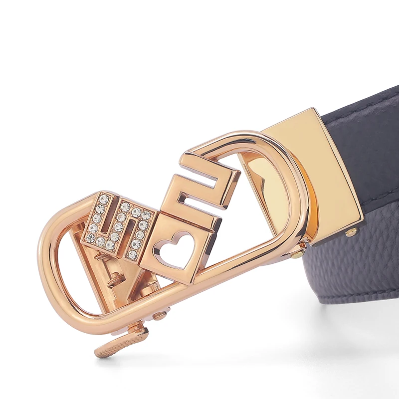 

Ремень женский из натуральной кожи, с сердцем, 2,4 см