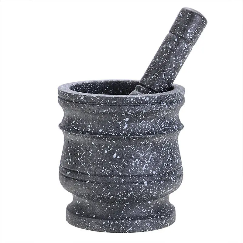 

Granite Pattern Pestle Set Stone Herb Spice Grinder Solid Grinder Cooking Set